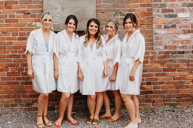 Bridesmaids in kimonos