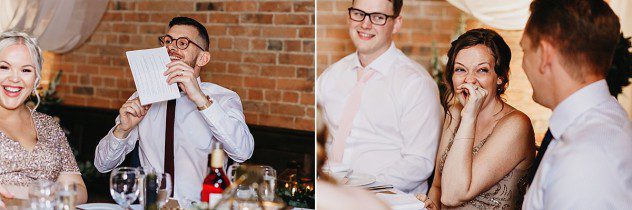 Wedding speeches at Dovecote Events, Bo Peep Farm, Adderbury, Oxfordshire