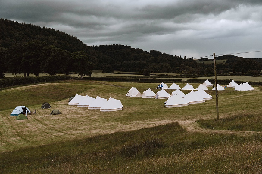 Bell tents at Wilde Lodge