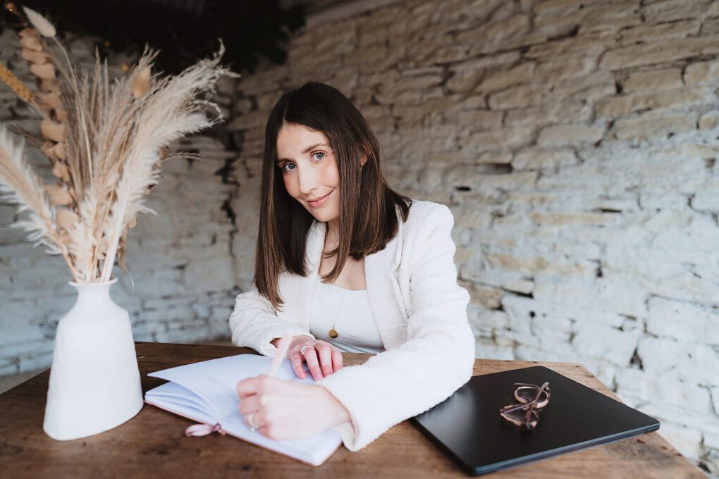 Business brand storytelling headshot for Shropshire wedding planner