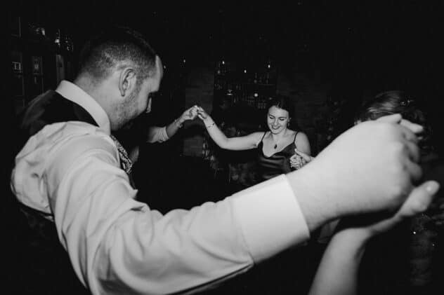 Guests dancing at Iscoyd Park Wedding reception