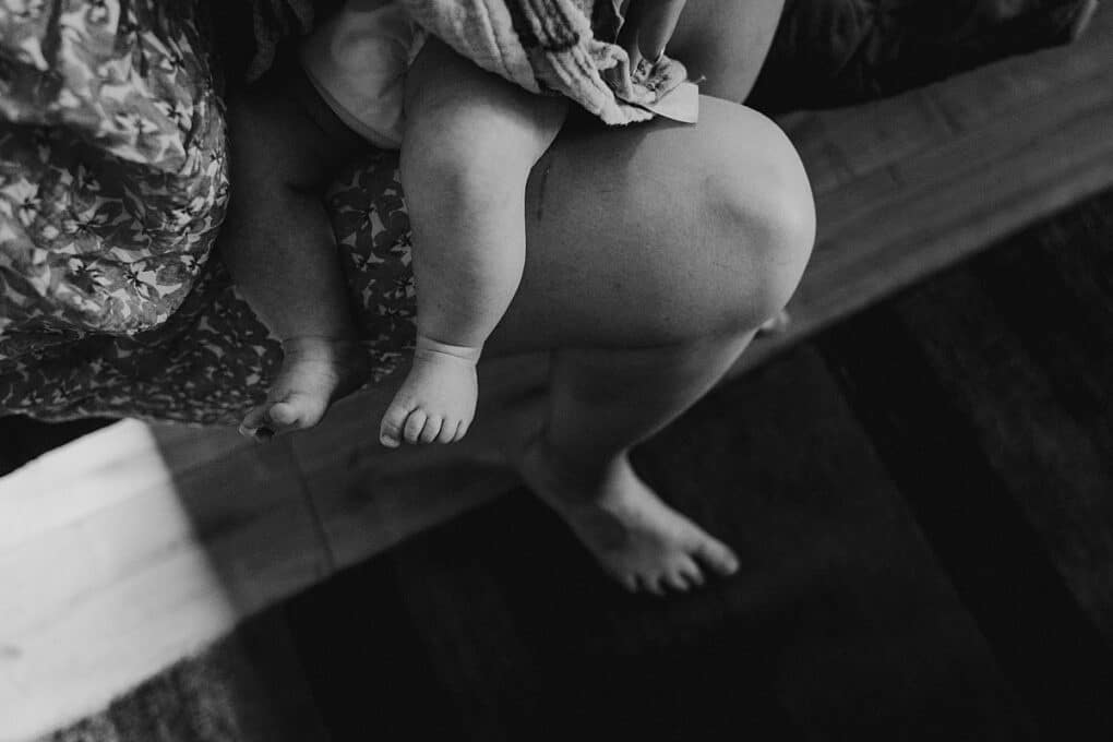 Close up of baby feet