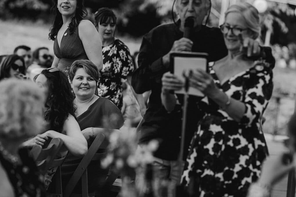 Candid Shropshire wedding photography of speeches