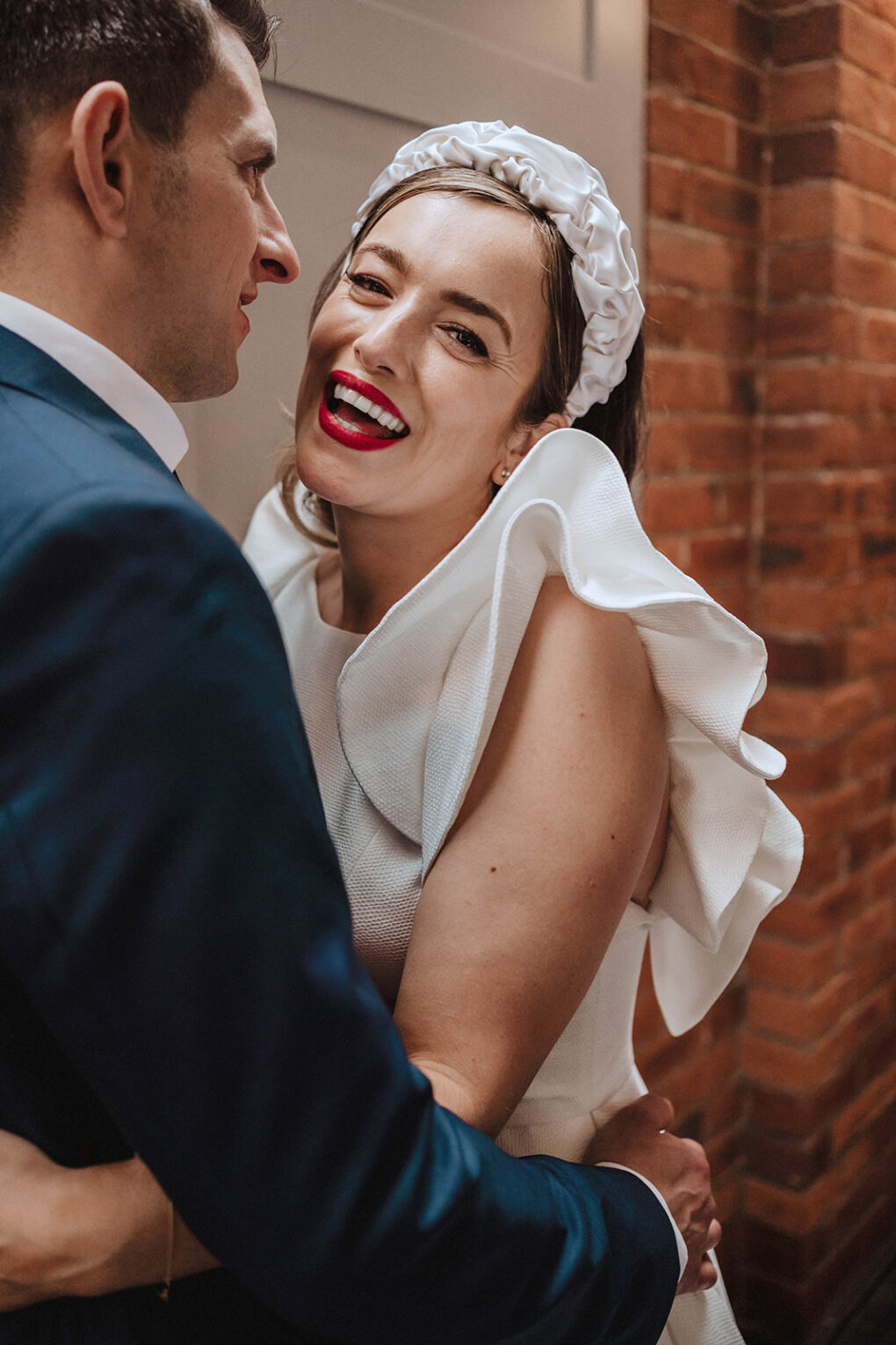 Non-traditional at industrial warehouse wedding during a spring wedding in Halifax