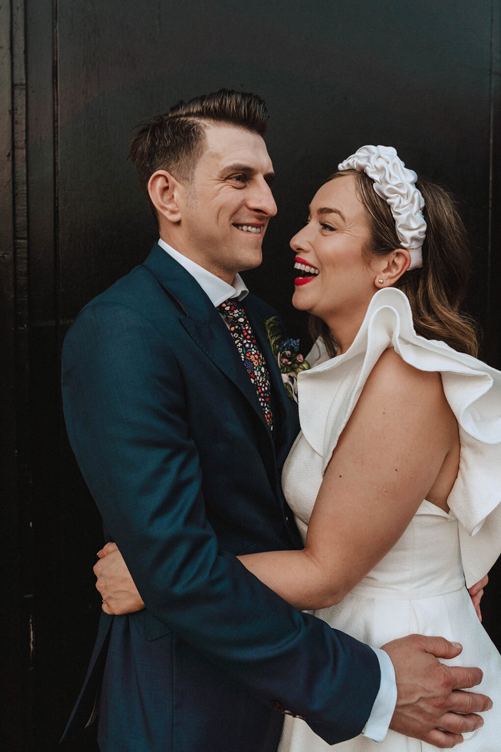 Non-traditional at industrial warehouse wedding during a spring wedding in Halifax